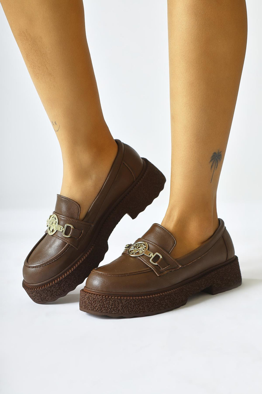 Fati Brown Buckle Detailed Maksen Shoe