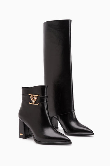 Mariam Black Removable Cuff Women’s Boots
