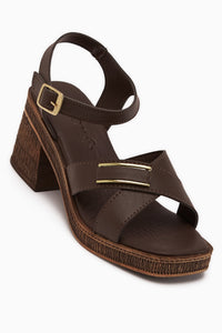Gisella Brown Heeled Women’s Sandal