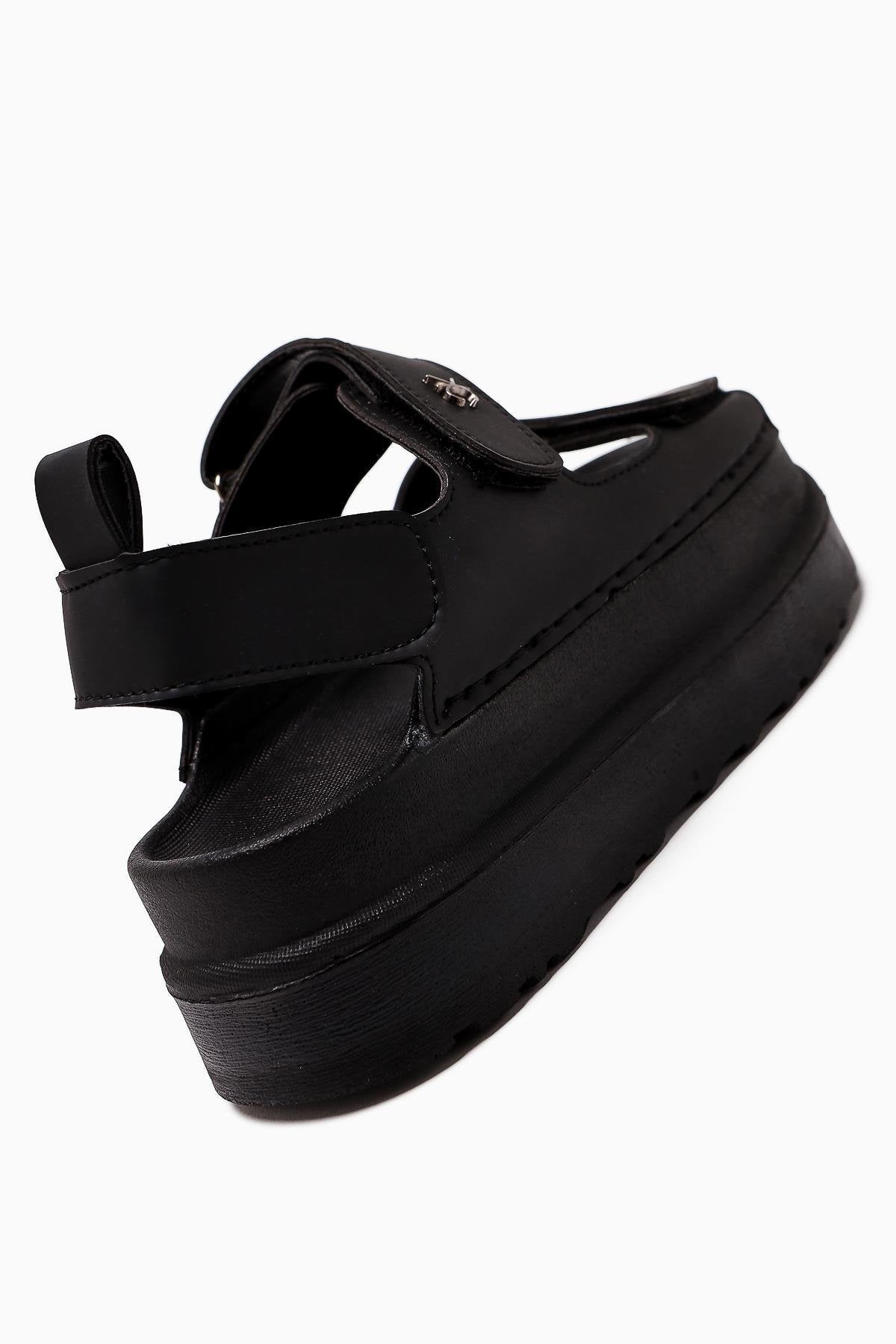 Almida Black Velcro Women's Sandal