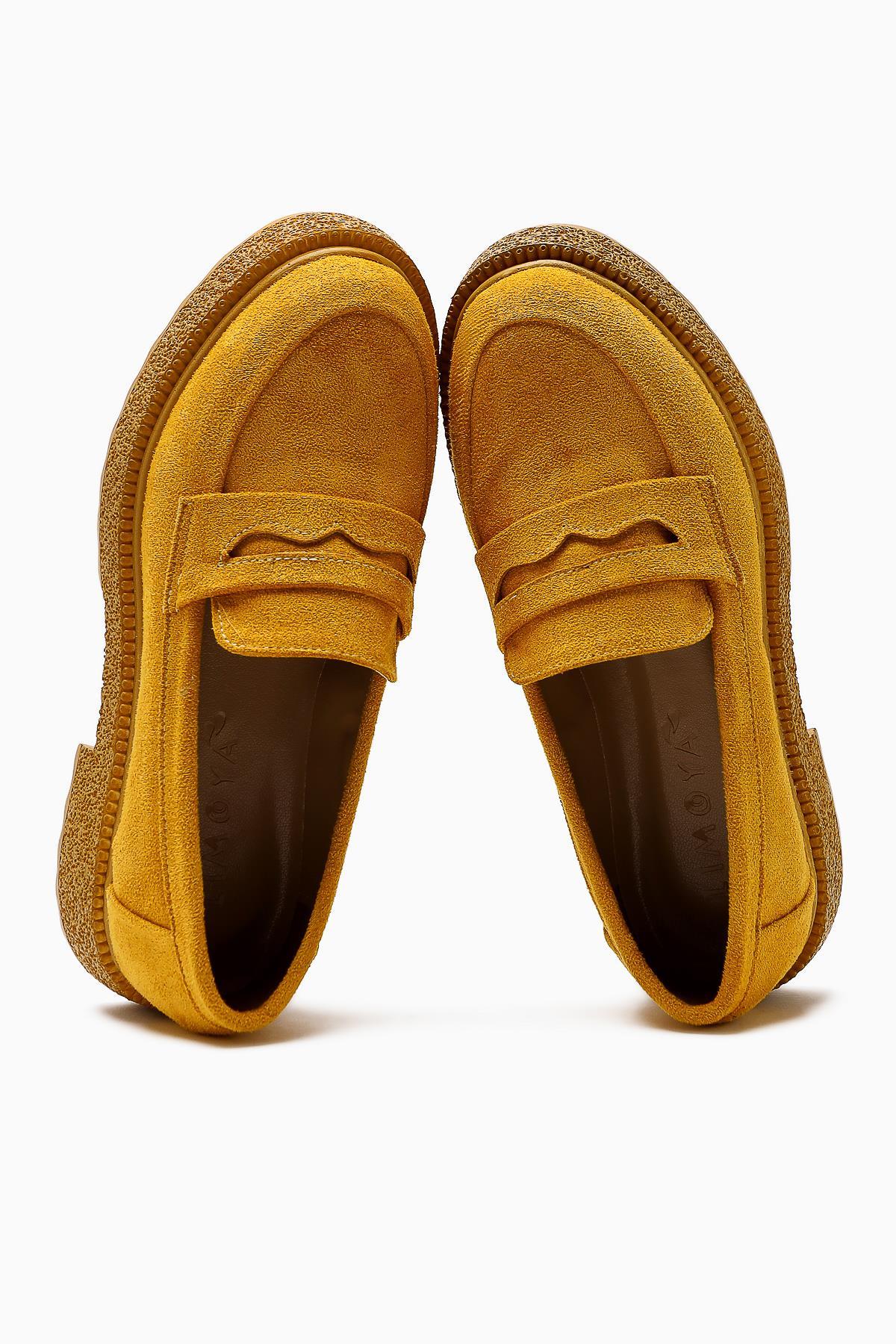 Bojan Mustard Suede Thick Soled Casual Shoes