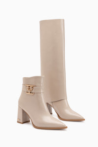 Mariam Beige Removable Cuff Women’s Boots