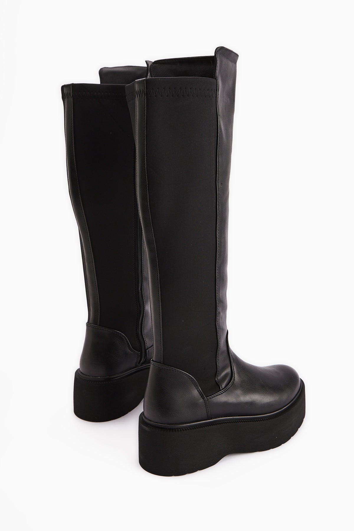 Ceres Black Platform Boots