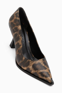 Shelby Leopard Print Pointed Toe Heeled Shoes