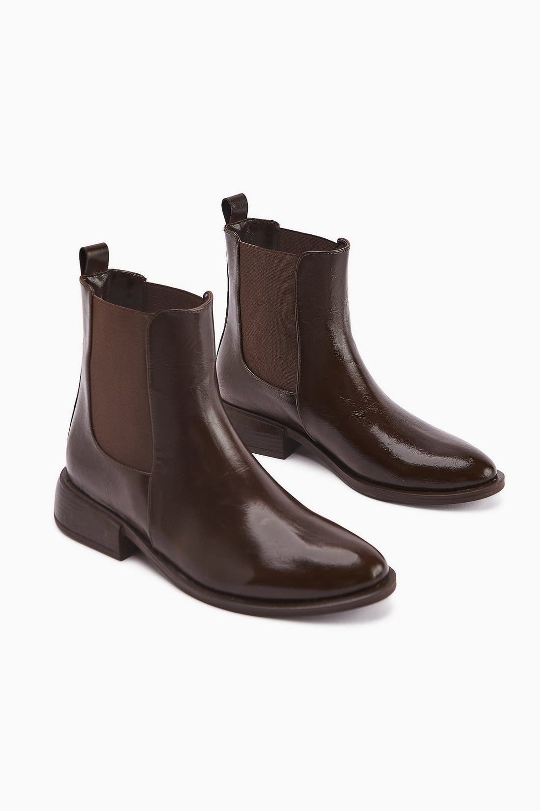 Juta Coffee Elastic Pull-On Women's Boots