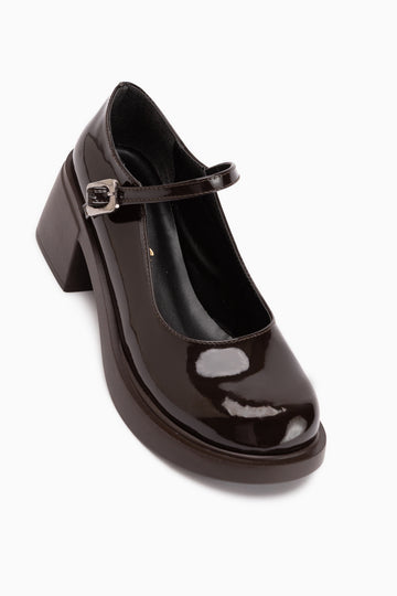 Mirka Brown Strap Women’s Loafer Shoes