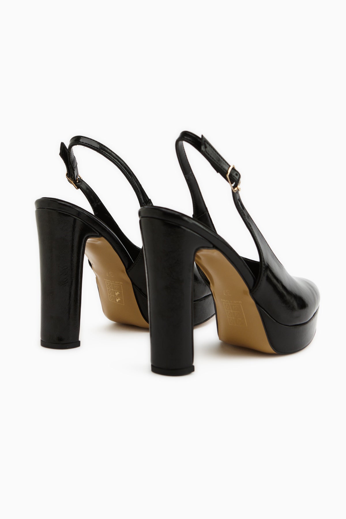 Ramia Black Pointed Toe Platform Heeled Women’s Shoes