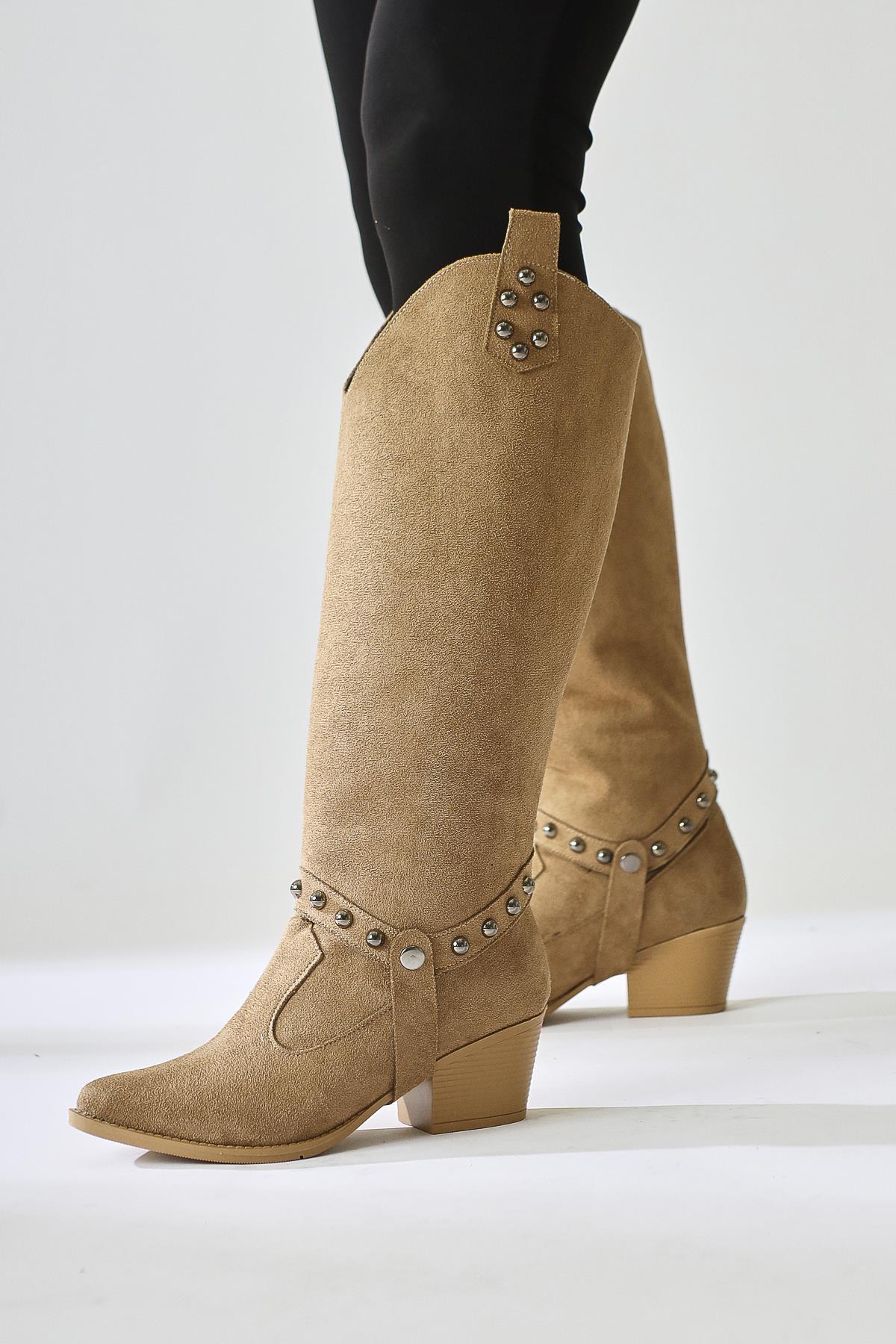 Caarina Mink Suede Boot with Removable Tassels