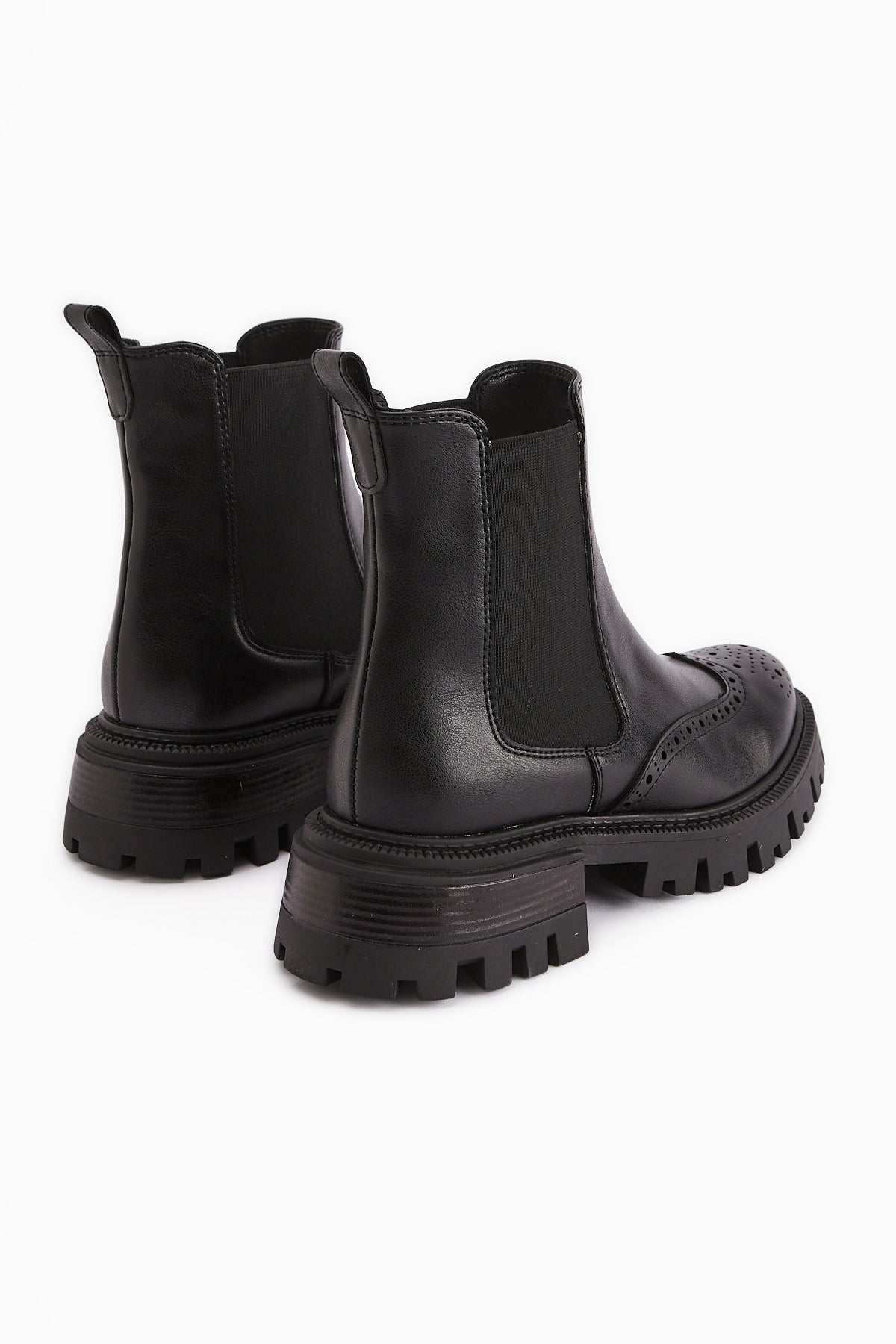 Leyah Black Laser Cut Detailed Women’s Boots