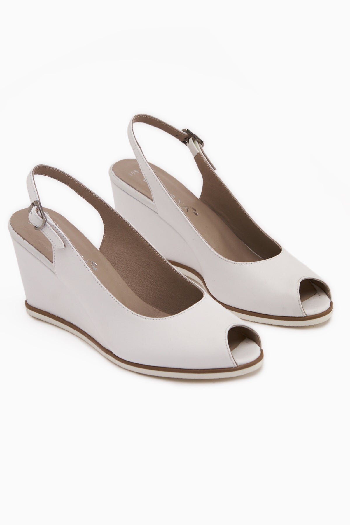Marly Genuine Leather White Wedge Women’s Sandal