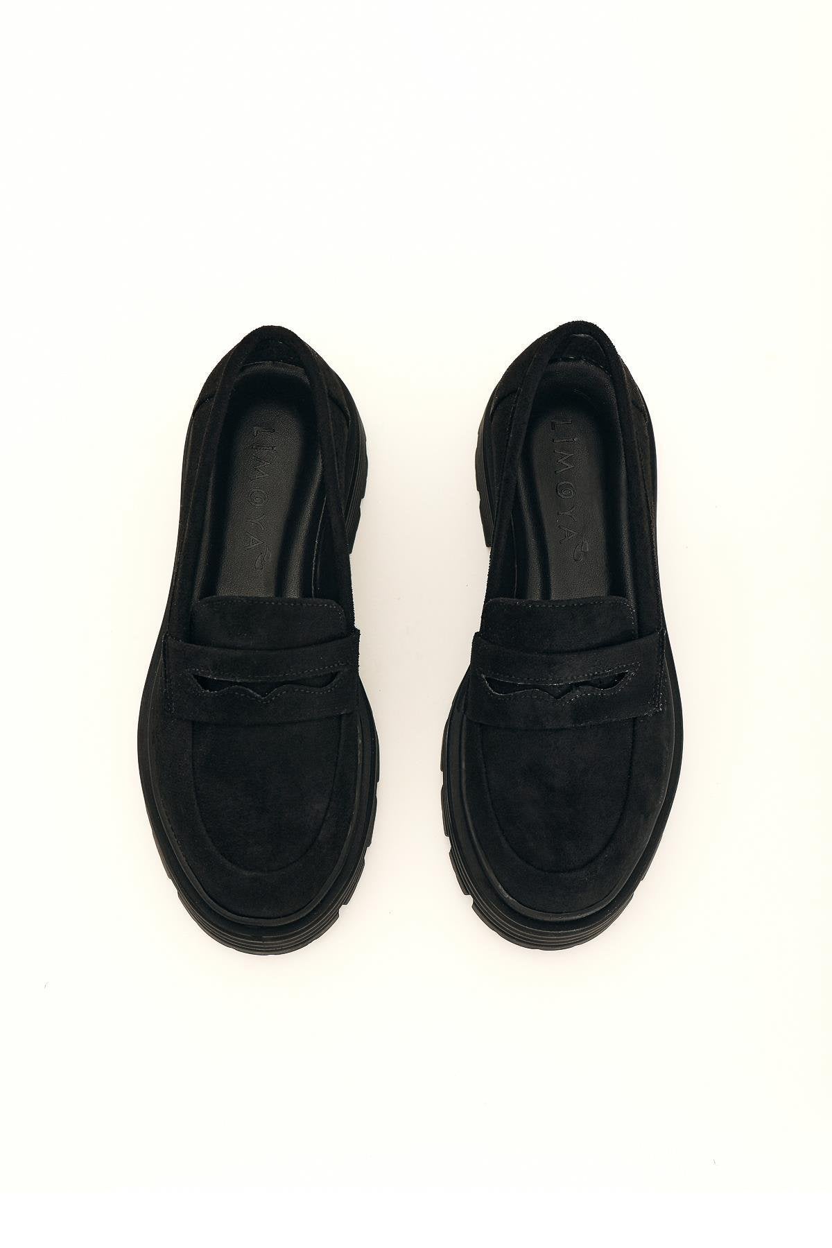 Gerta – Black Suede Oxford Shoe (Women)