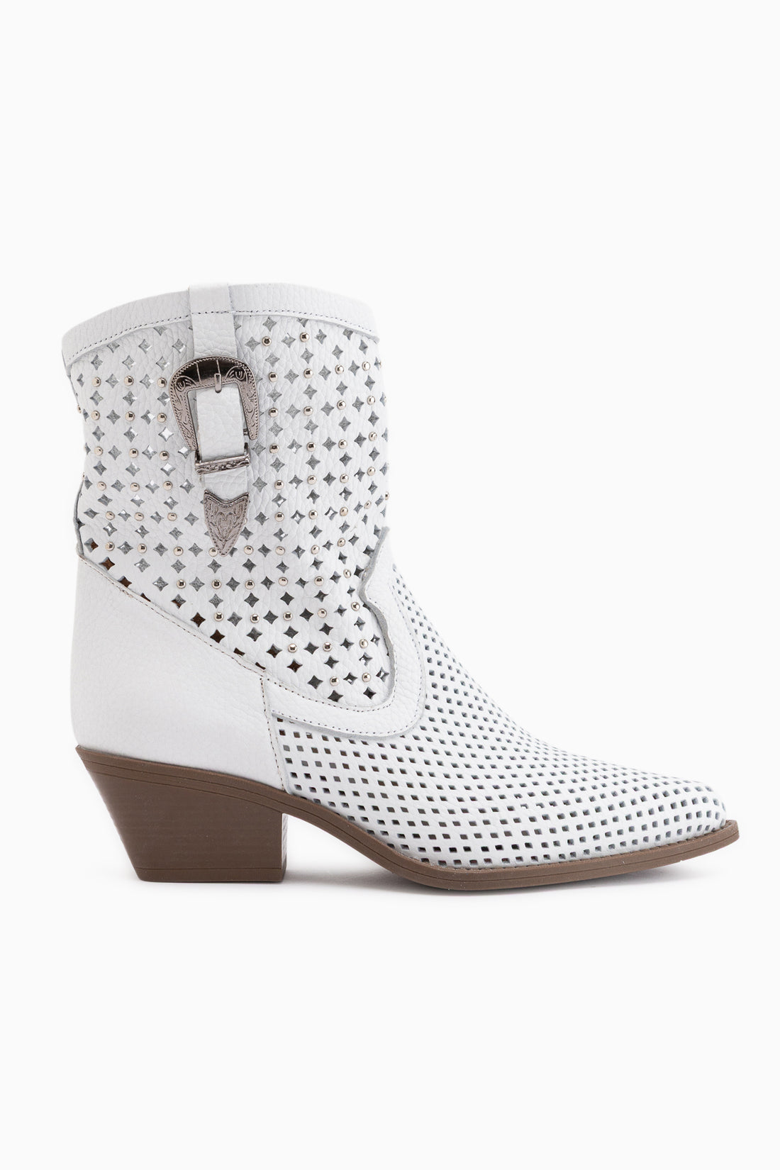 Genuine Leather Alesia White Belt Detailed Women’s Boots