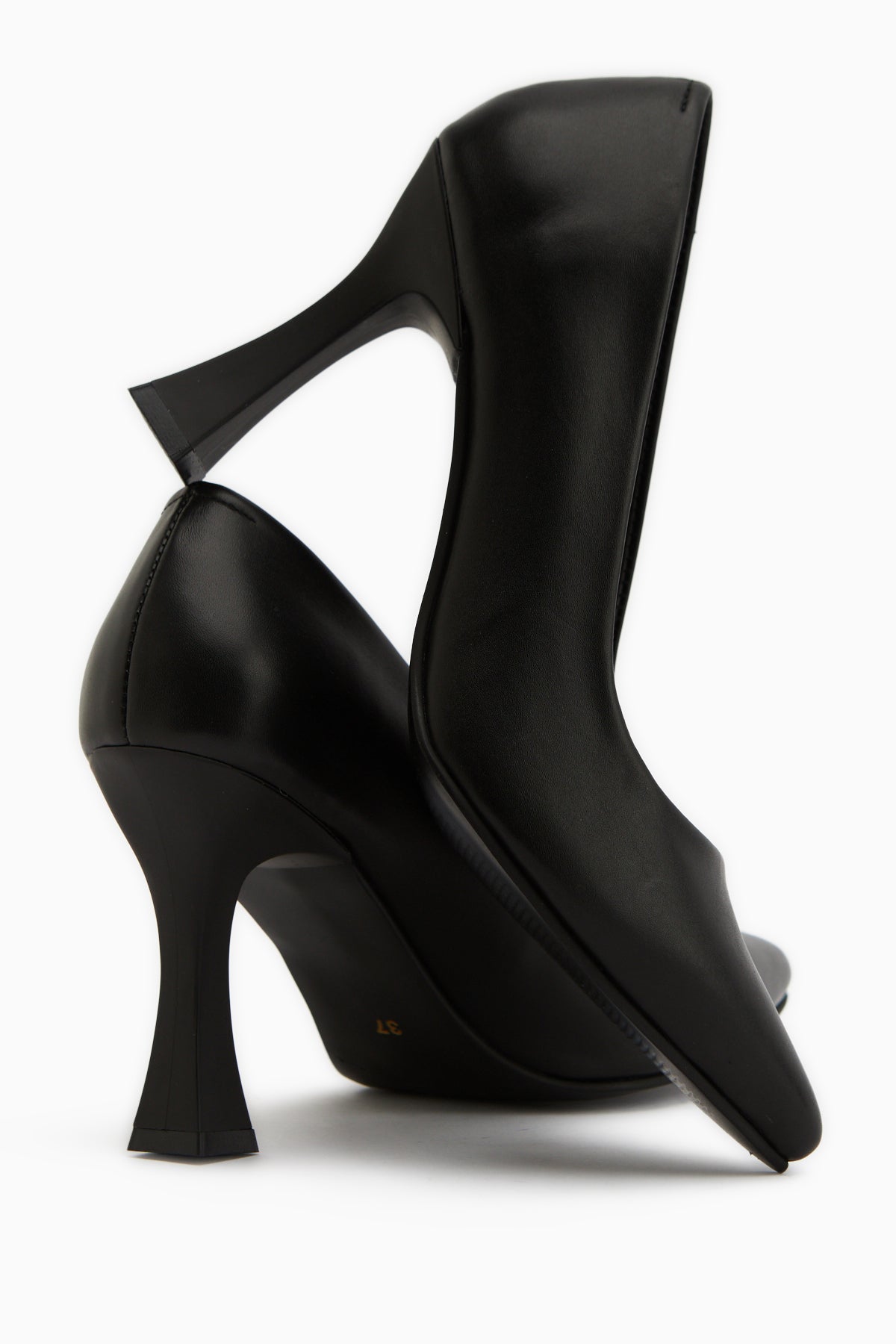Helen Genuine Leather Black Stiletto Women’s Heeled Shoes