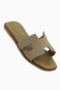 Genuine Leather Rosali Mink Women’s Slippers