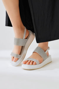 Cisela Silver Stone Strap Women’s Sandal