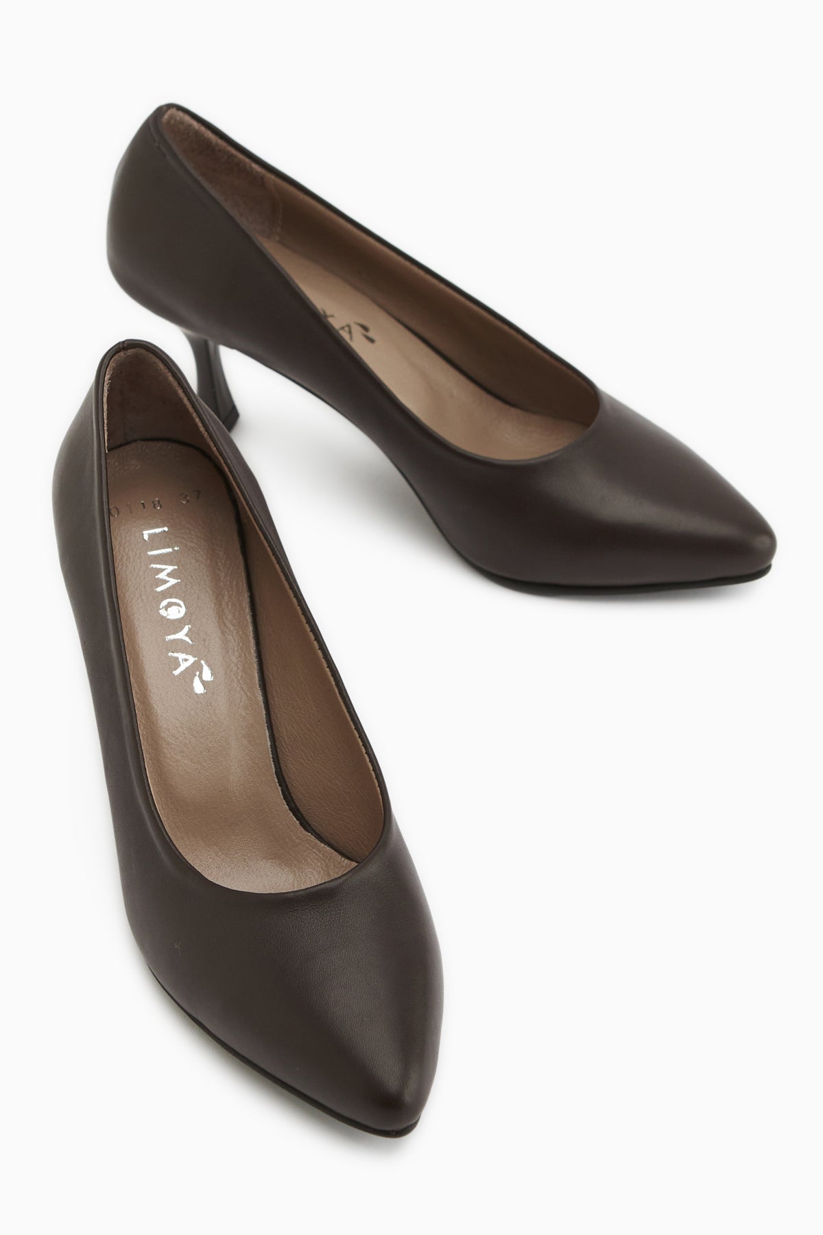 Kiara Genuine Leather Brown Women’s Heeled Shoes Stiletto
