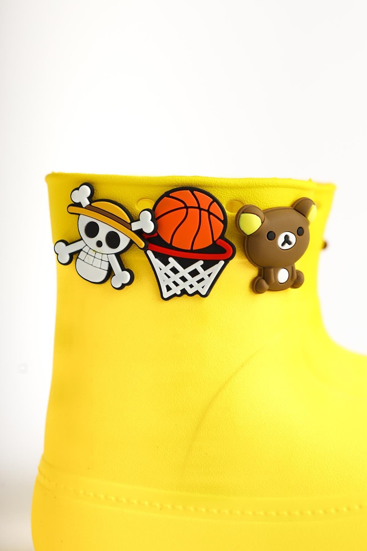 Chris Yellow Pin Detail Waterproof Kids Boot