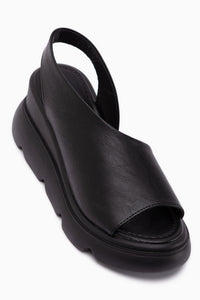 Lima Black Thick Sole Open Toe Women’s Sandal