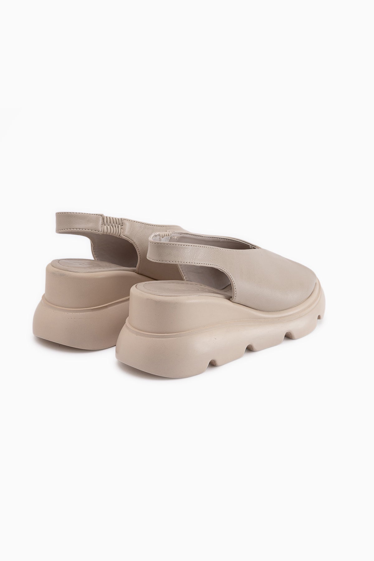 Tilda Beige Elastic Wedge Women’s Sandal