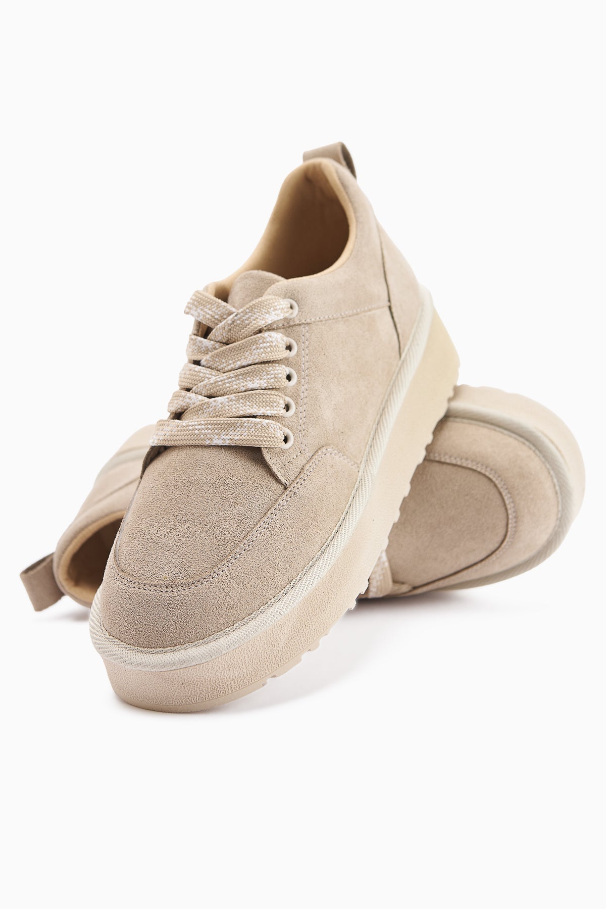 Edle - Beige Lace-Up Boot (Women)