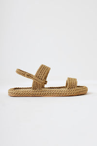 Olivia Basic Gold Rope Sandals