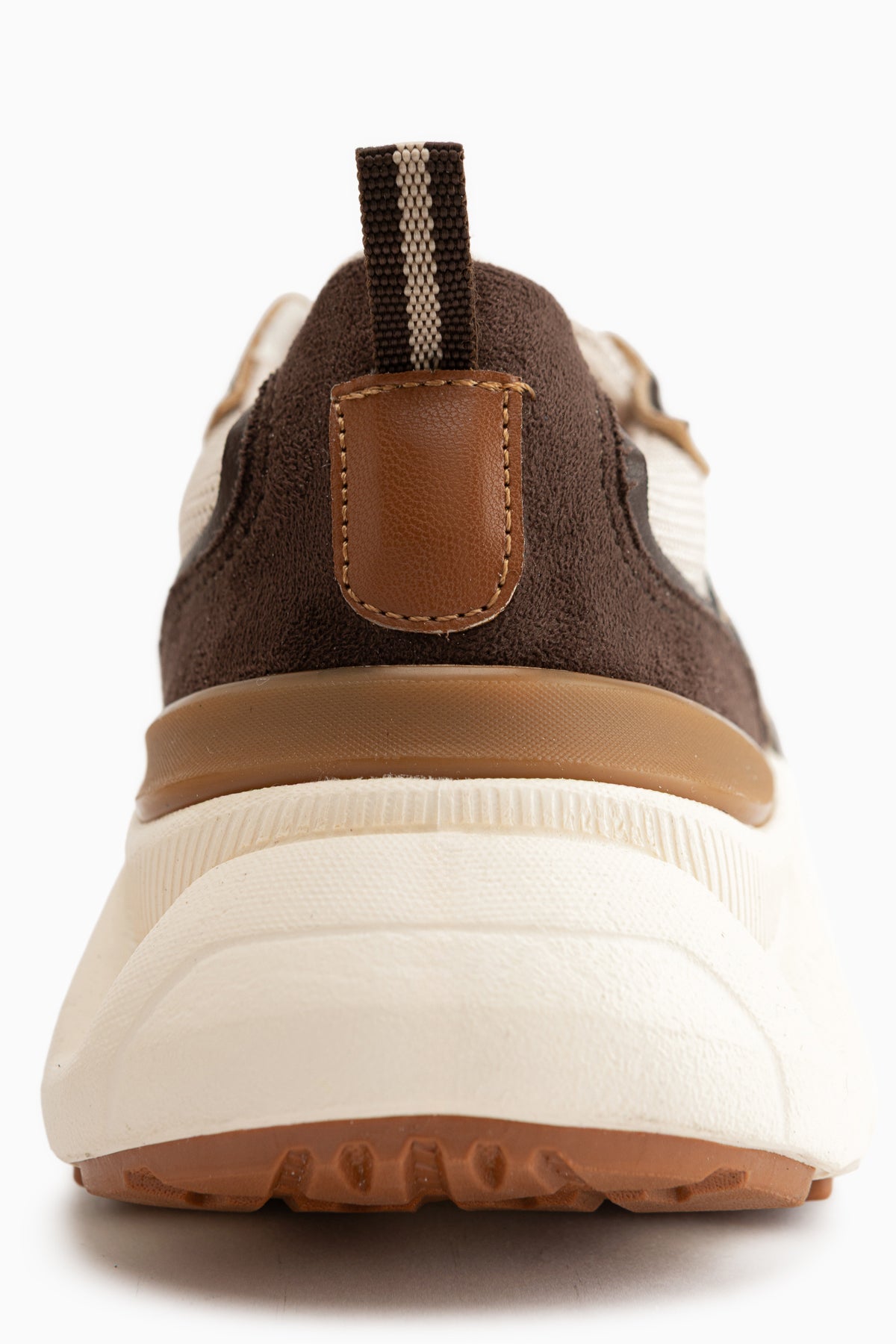 Kiana Kahve File Detaylı Kalın Taban Kadın Sneaker