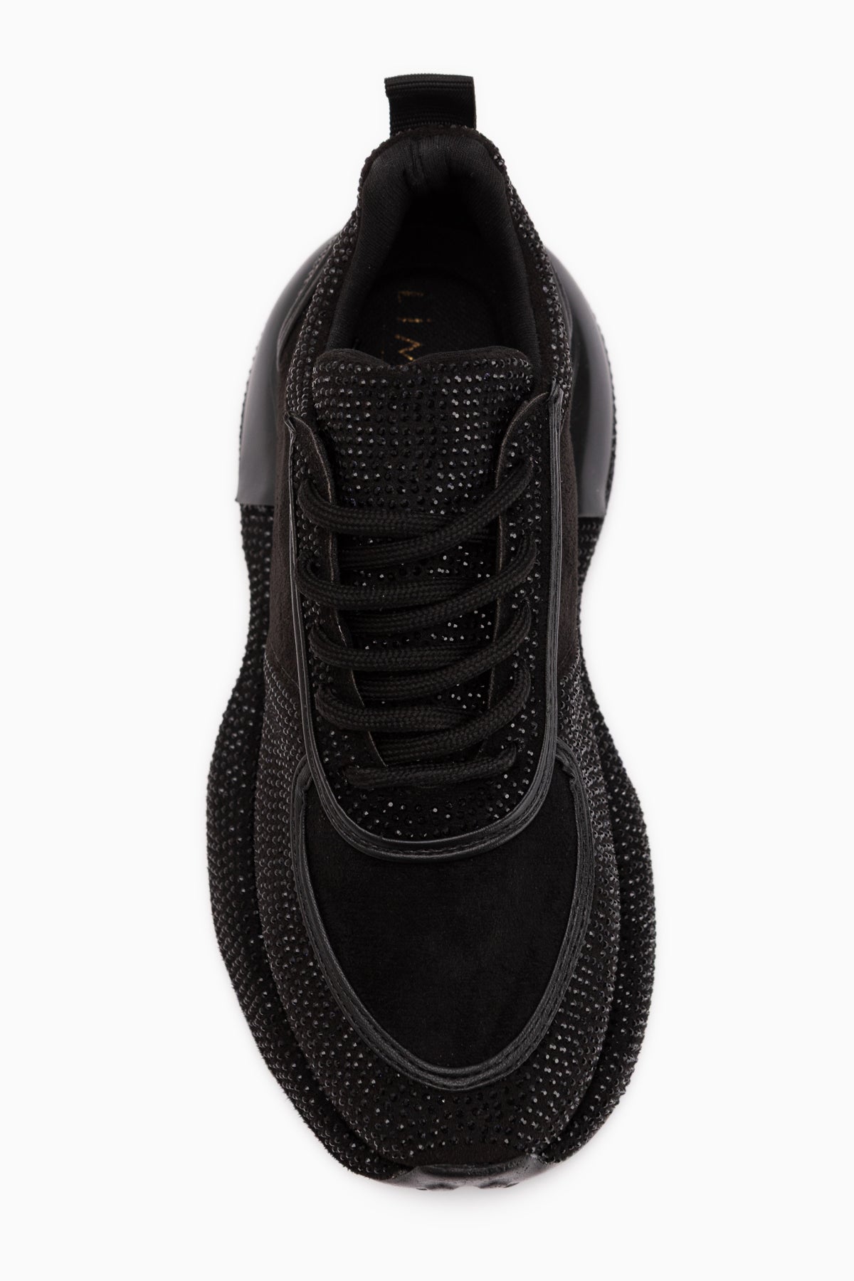 Helena Black Suede Stone Detailed Women’s Sneakers