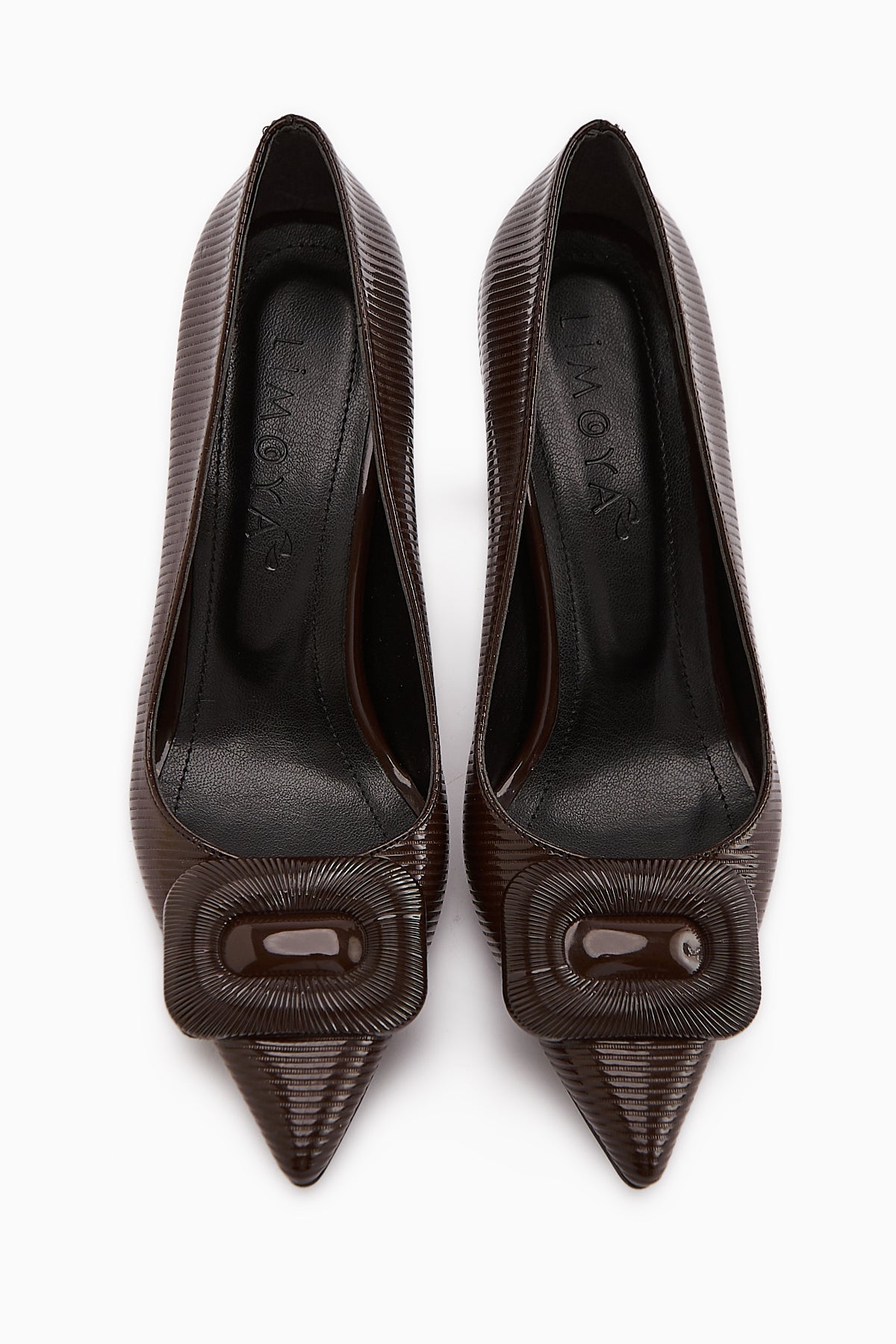 Hiam Coffee Buckled Women's High Heel Shoe