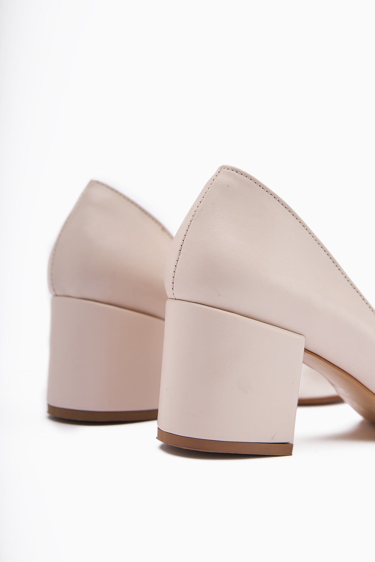 Albena Genuine Leather Open Toe Detailed Women’s Heeled Shoes