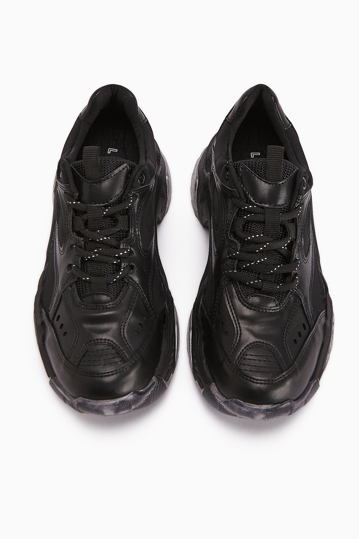 Erla – Black Thick-Sole Lace-Up Sneaker (Women)