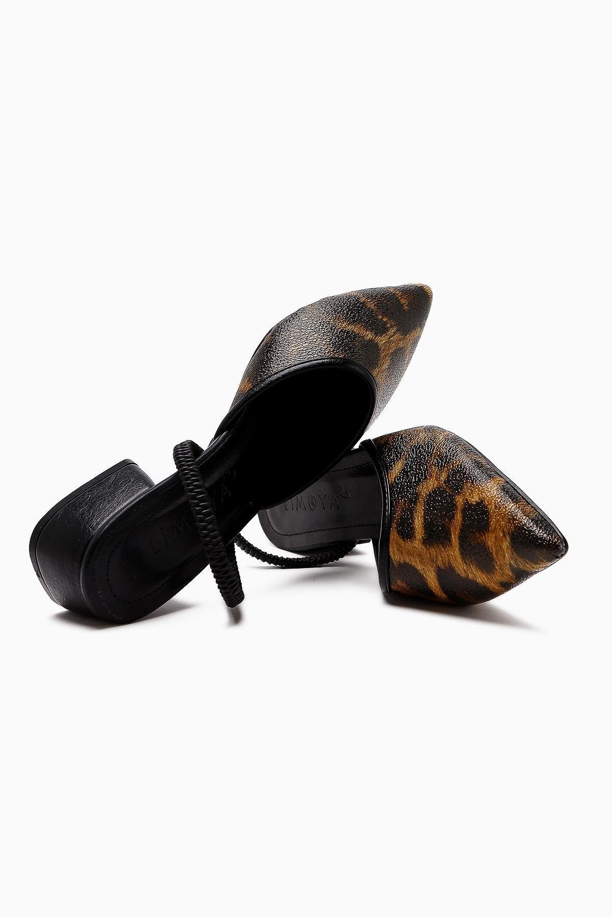 Rosa – Leopard Pointed-Toe Low-Heel Sandal (Women)