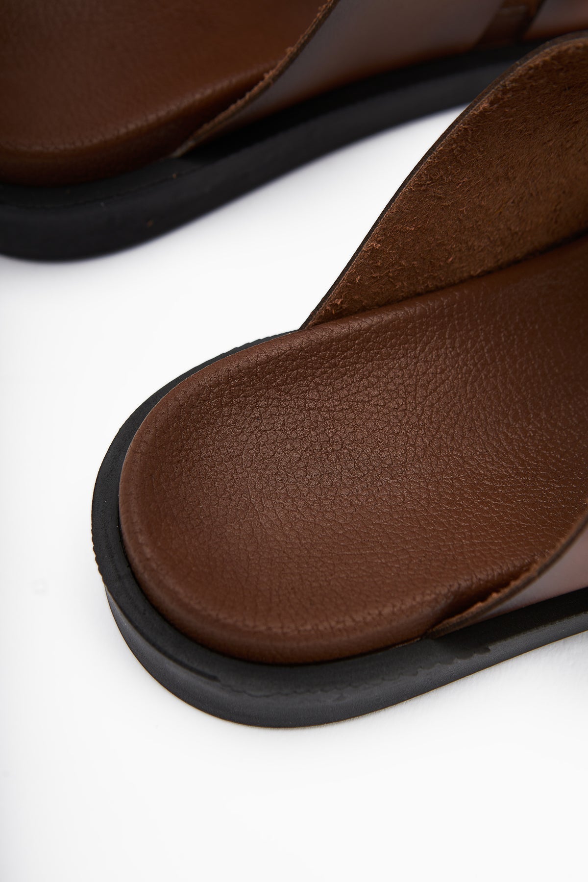 Soha – Cognac Double-Strap Flat Slide (Women)