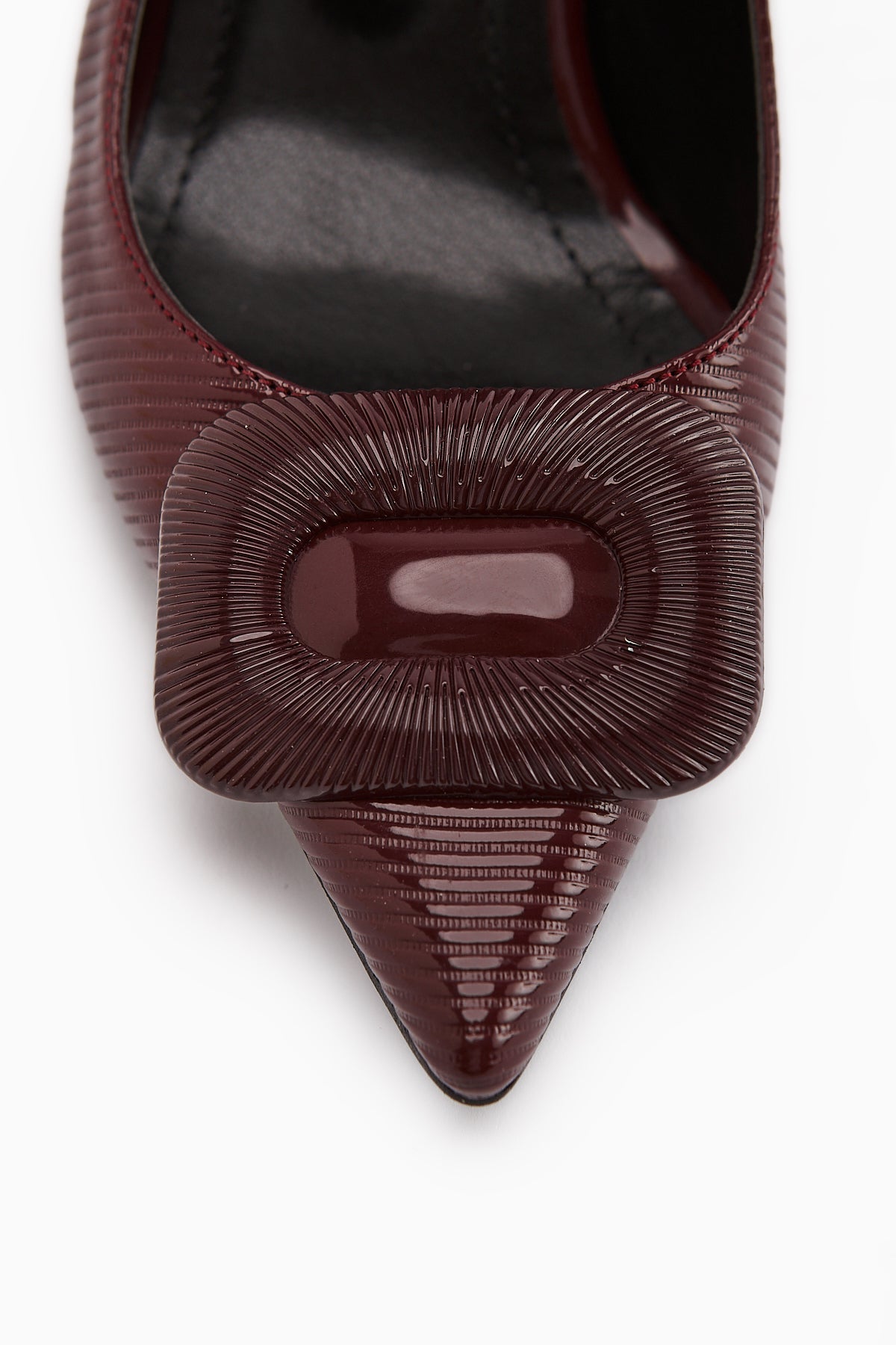 Hiam Women's Burgundy Buckled High Heel Shoe