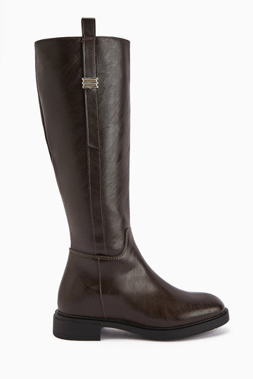 Kaisa Women's Coffee Buckled Boots