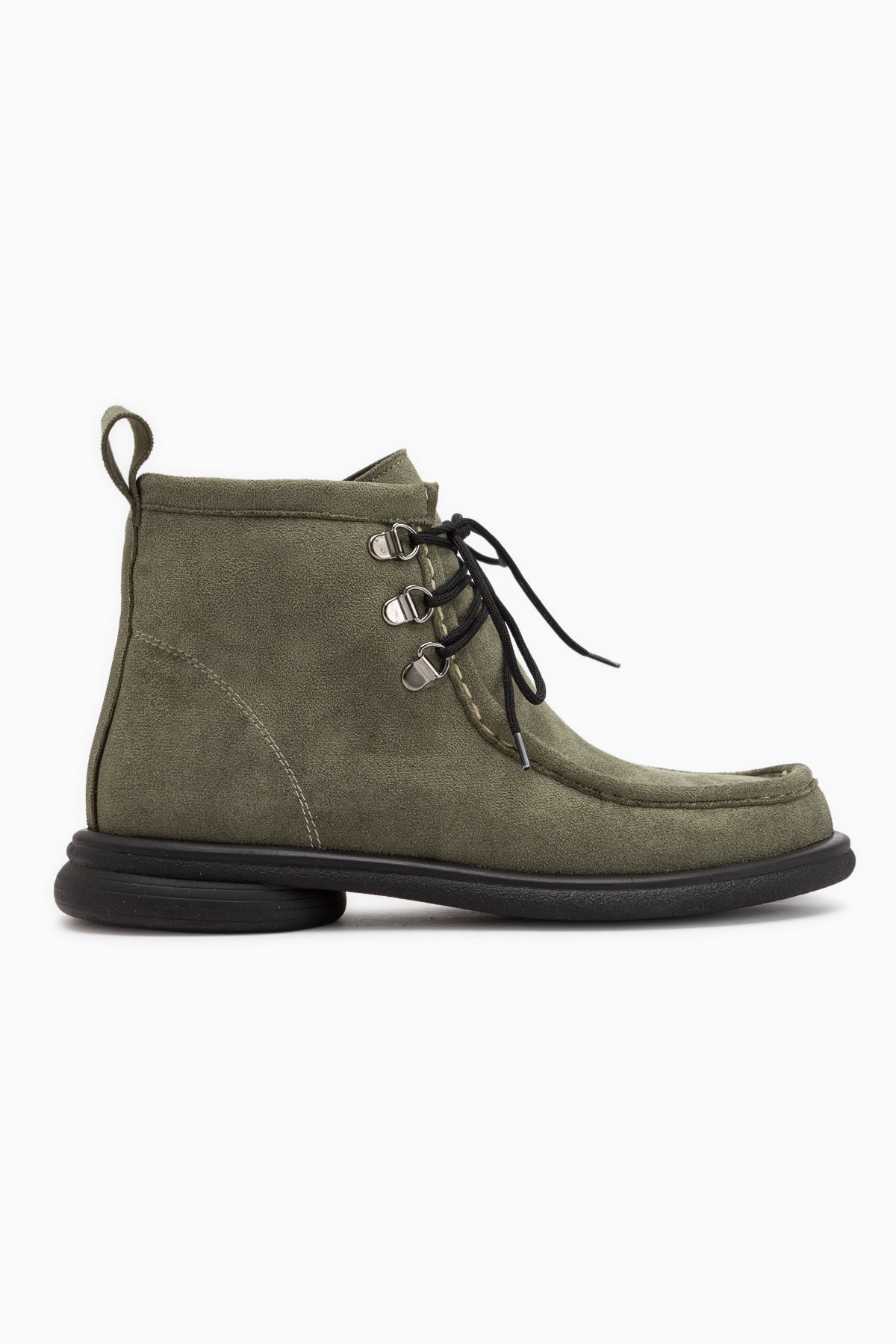 Edie Green Suede Lace-Up Women’s Boots