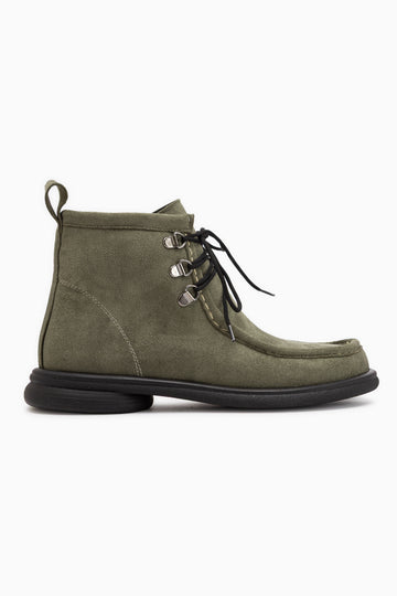 Edie Green Suede Lace-Up Women’s Boots