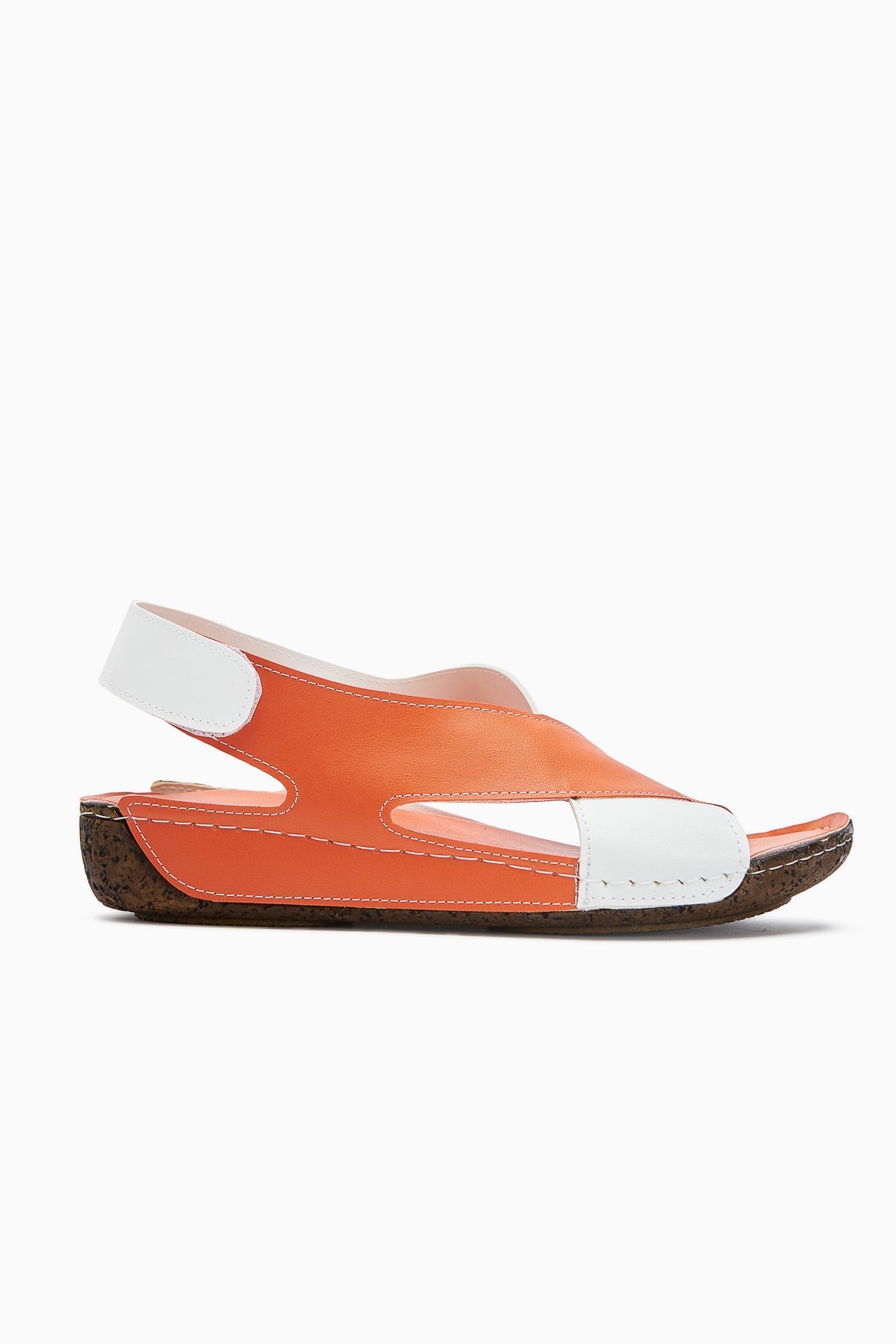 Margit – Orange Cross-Strap Sandal (Women)