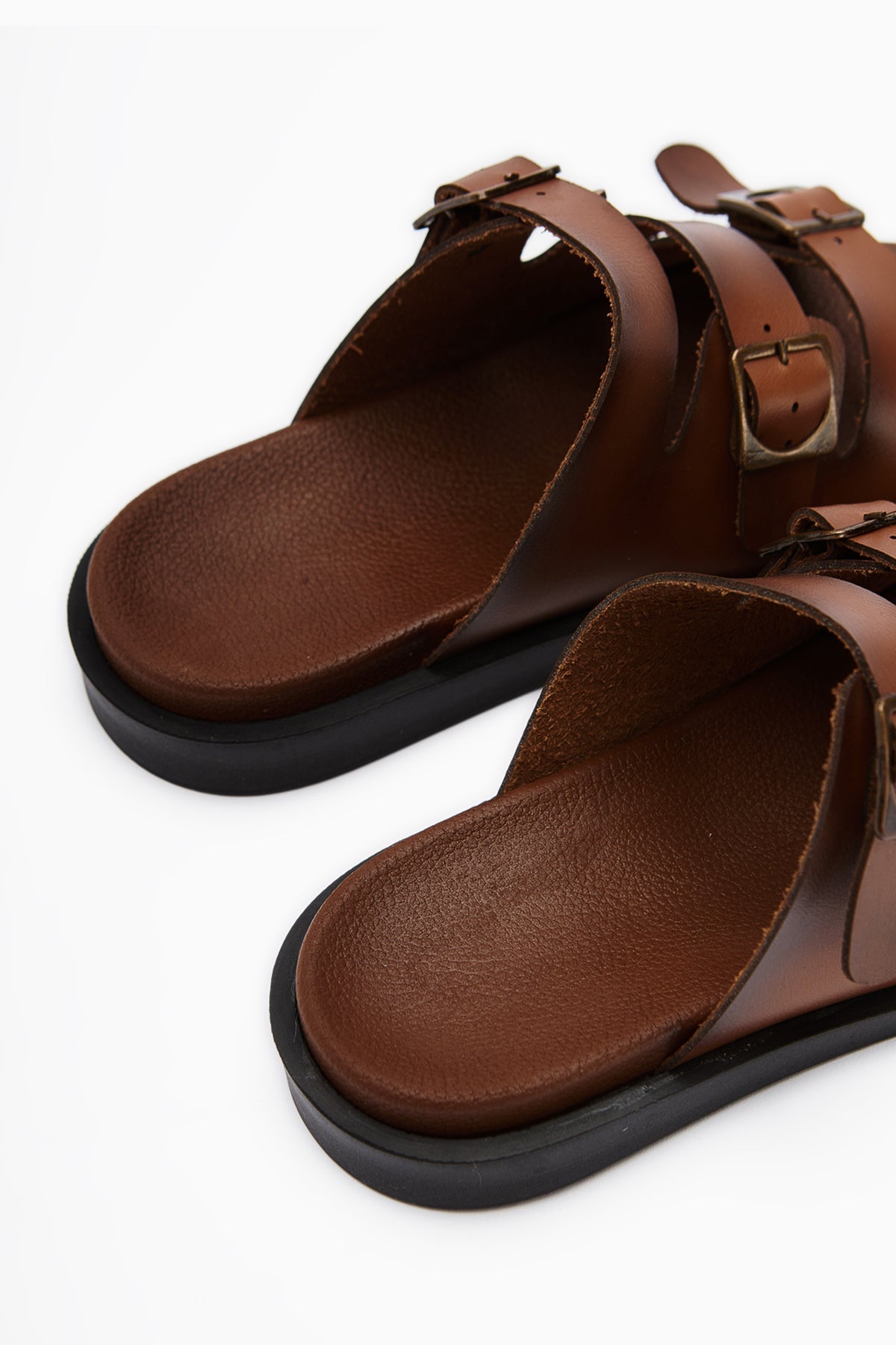 Cosima – Cognac Three-Strap Slide (Women)