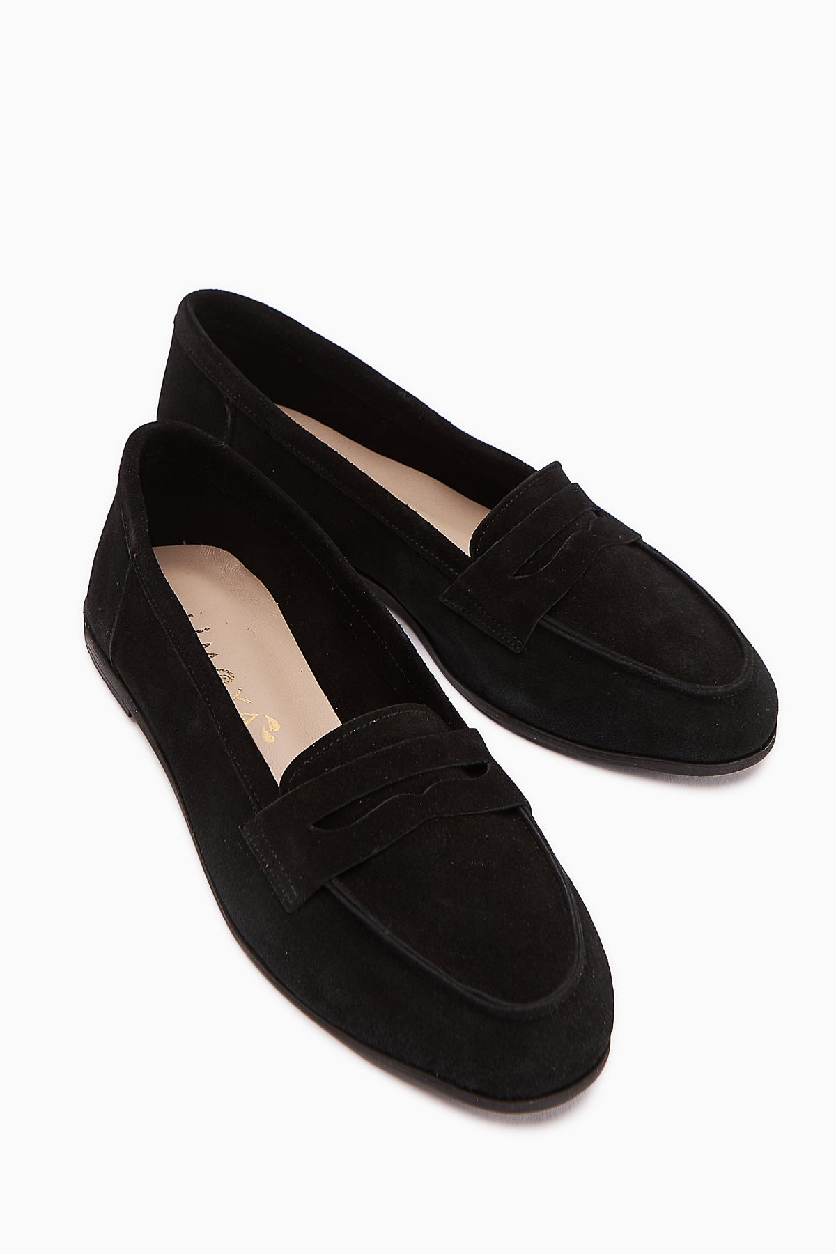 Solina – Genuine Leather Black Suede Loafer (Women)