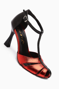 Mian Red Buckle Detailed Women’s Heeled Shoes