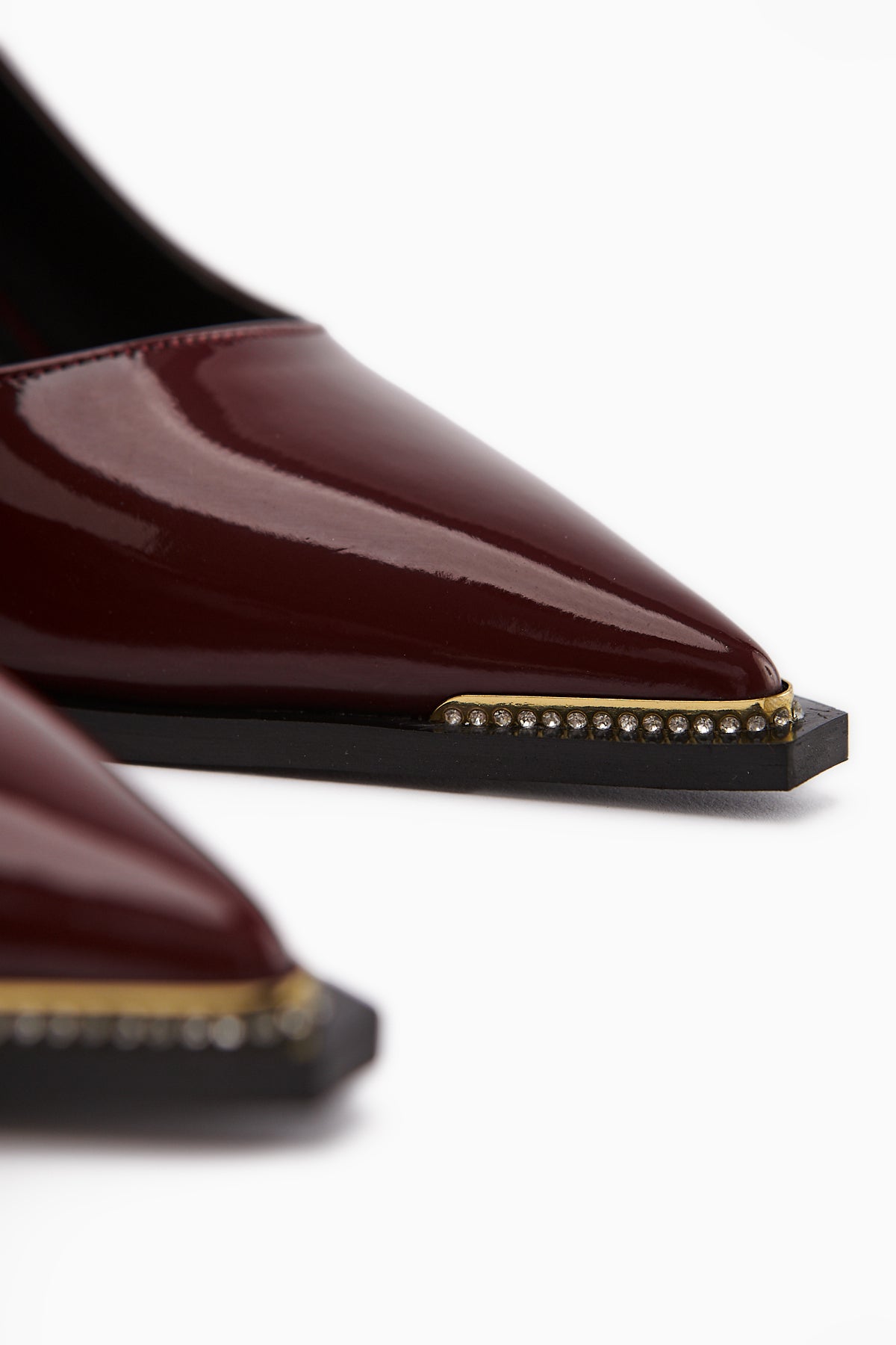 Bonny Maroon Thick Heeled Women's Shoe