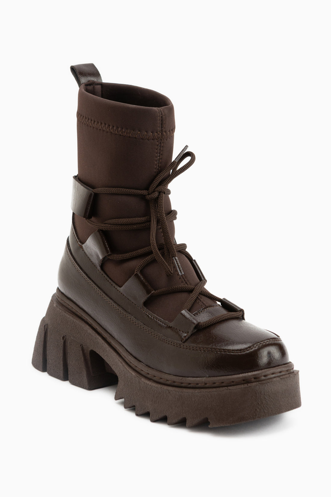 Casey Brown Thick Sole Lace-Up Women’s Boots