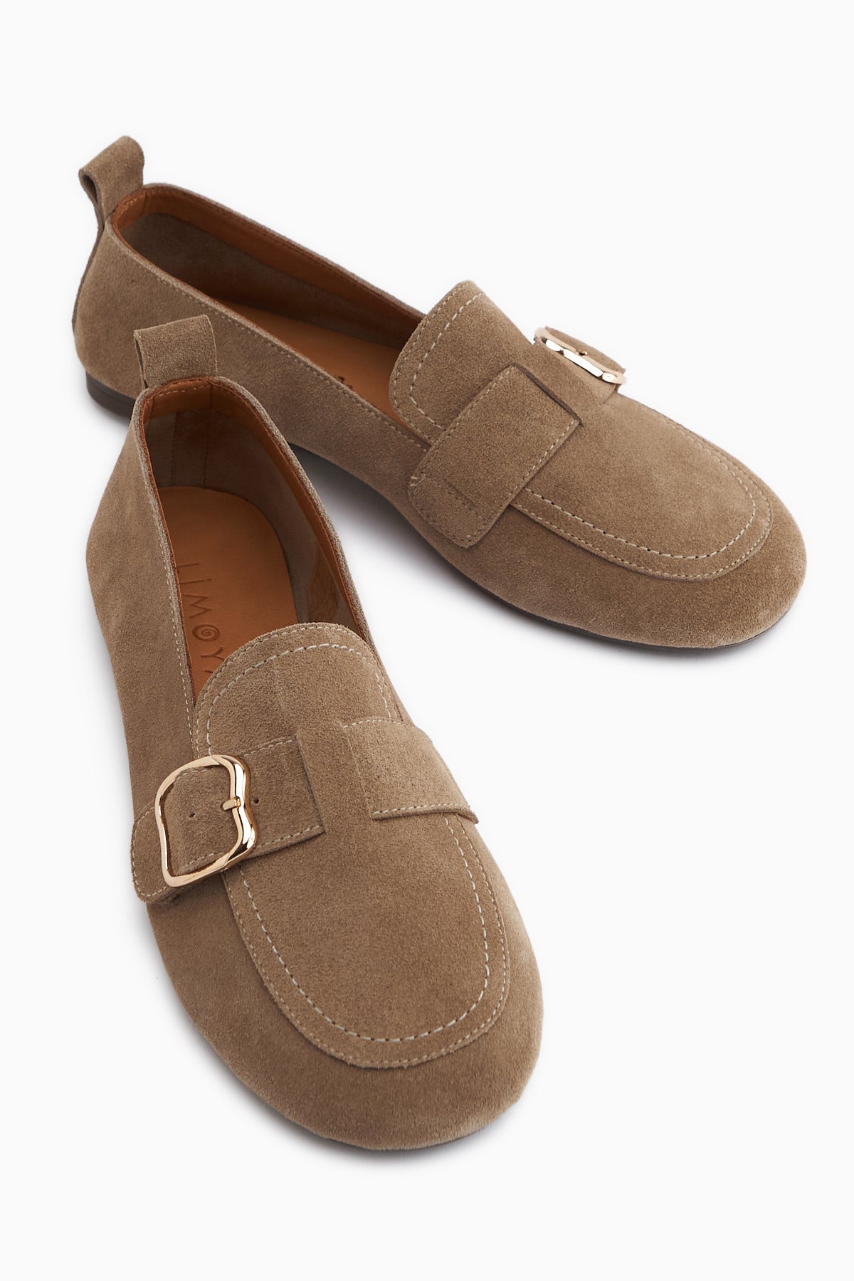 Oliva Genuine Leather Mink Buckled Women’s Ballet Flats