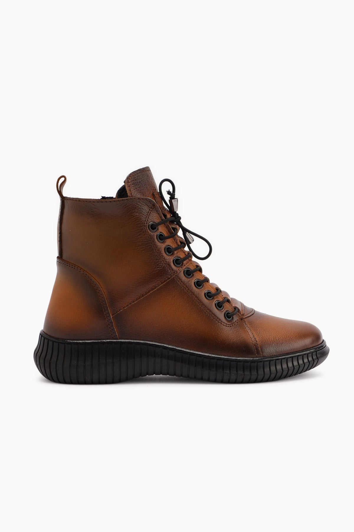 Jina Genuine Leather – Cognac Lace-Up Boot (Women)