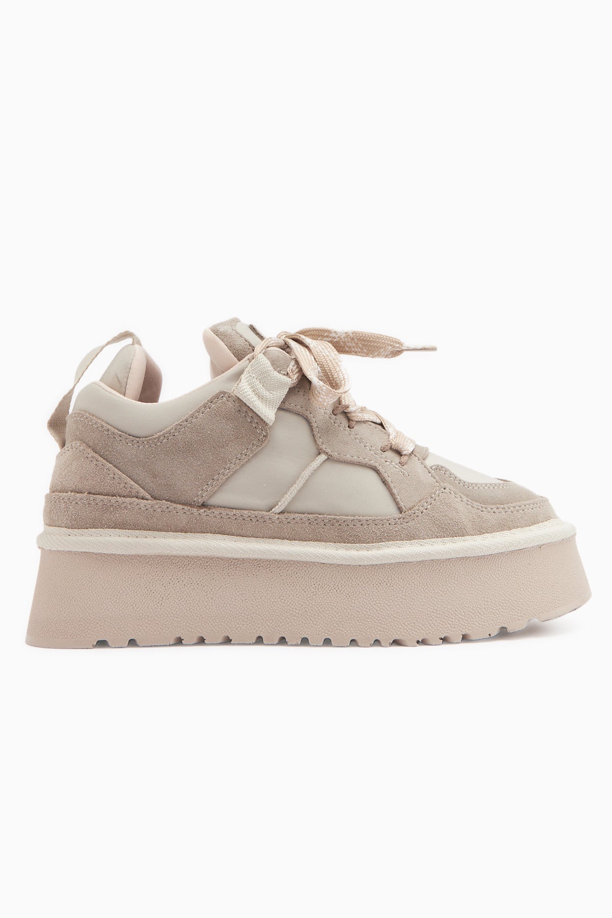 Rita – Beige Suede Thick Sole Sneaker (Women)
