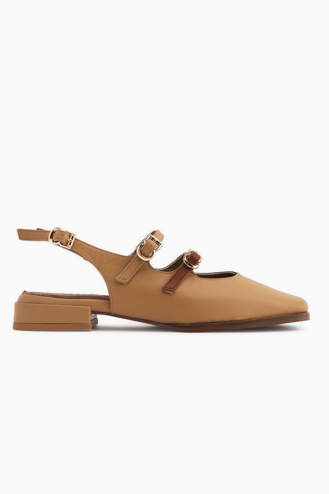 Genuine Leather Winny Tan Double Strap Women’s Sandal