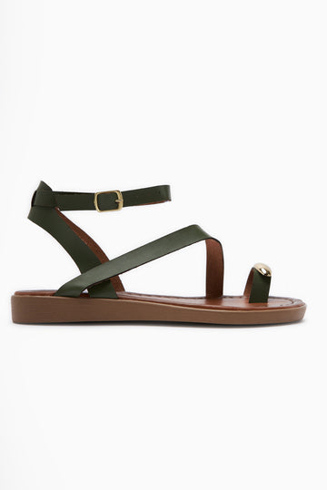 Anisa Haki Cross Strap Buckled Women’s Sandal