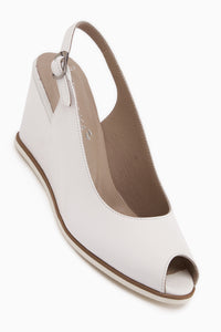 Marly Genuine Leather White Wedge Women’s Sandal