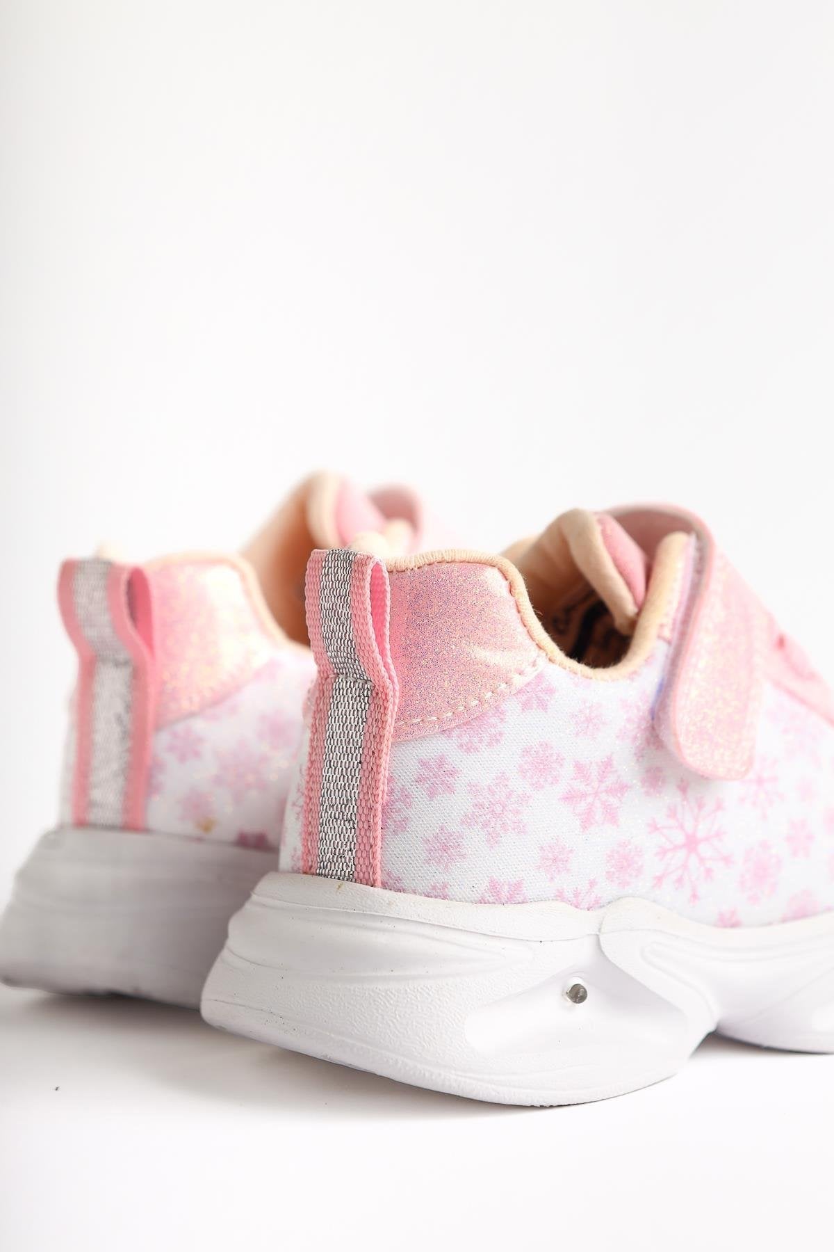Denisa Powder Snow Themed Light-Up Baby Athletic Shoes