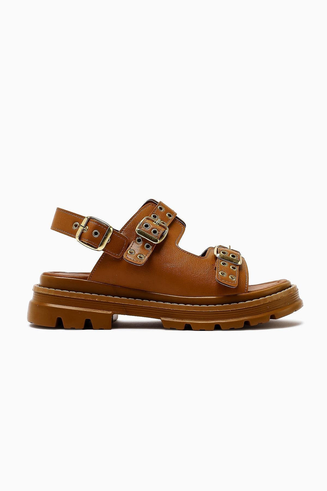 Julija Women's Taba Double Strap Studded Chunky Sandals